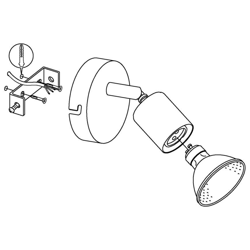 Eglo - Luce Spot da parete a LED LED 1xGU10/2,8W/230V