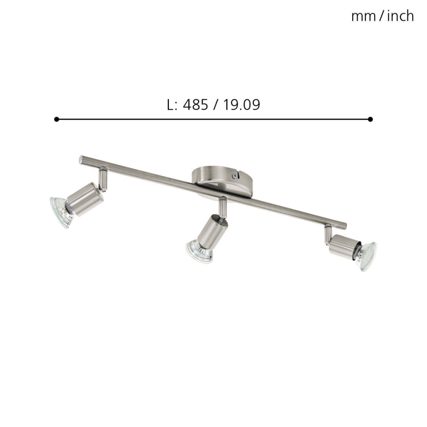 Eglo - Luce Spot a LED 3xGU10-LED/2,8W/230V