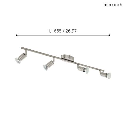 Eglo - Luce Spot a LED 4xGU10-LED/2,8W/230V