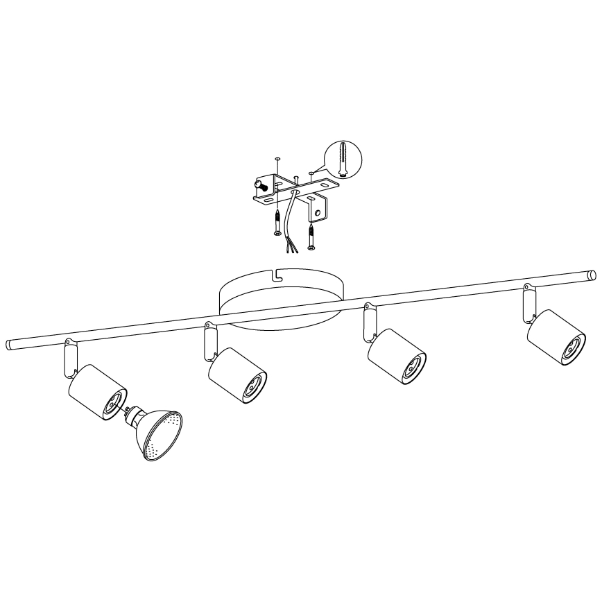 Eglo - Luce Spot a LED 4xGU10-LED/2,8W/230V