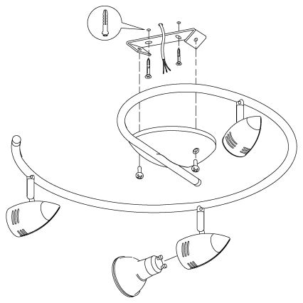 Eglo - Faretto LED 3xGU10-LED/3W/230V