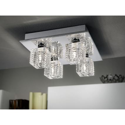 Eglo 92656 - Plafoniera QUARTO 1 4xG9/33W/230V