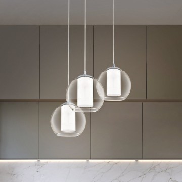 Eglo 92762 - Lampadario sospeso a cavo BOLSANO 3xE27/60W