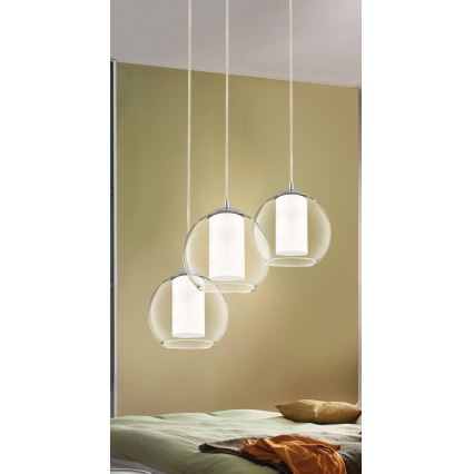 Eglo 92762 - Lampadario sospeso a cavo BOLSANO 3xE27/60W