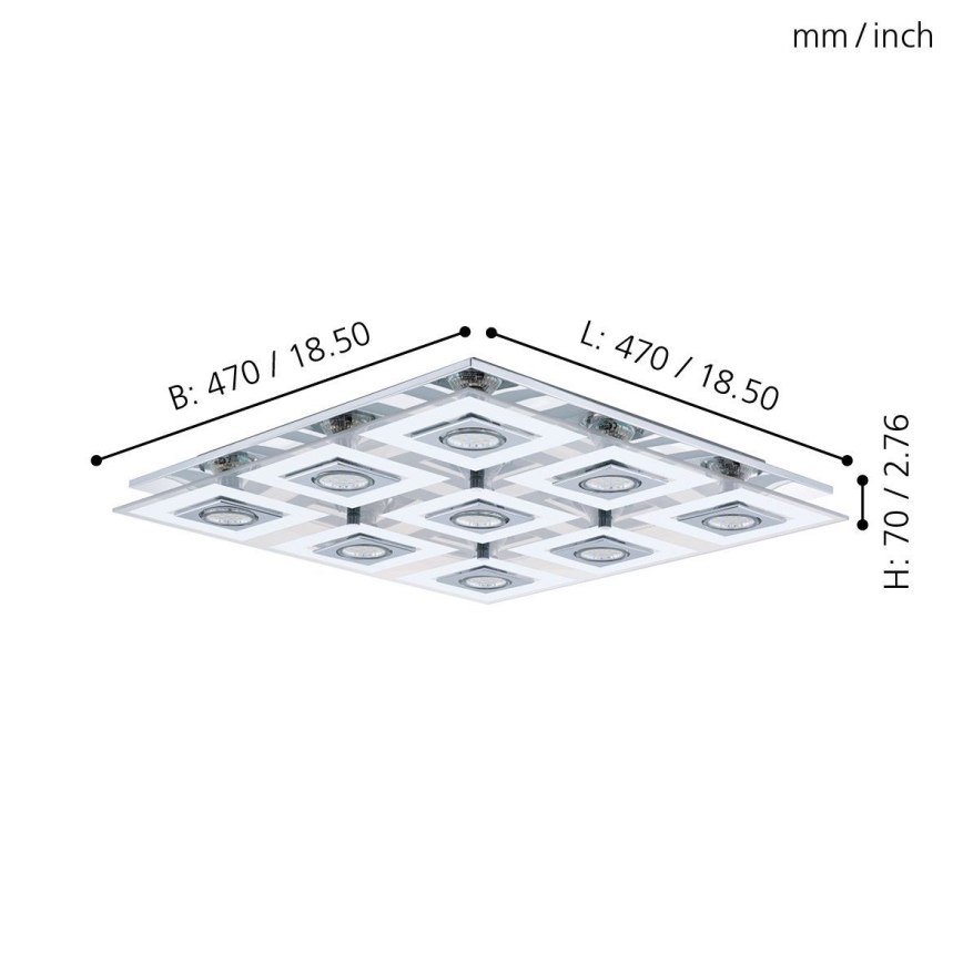 Eglo - Plafoniera LED 9xGU10/3W/230V