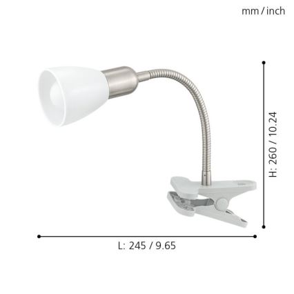 Eglo 92932 - Lampada LED con clip DAKAR 3 1xE14/4W/230V