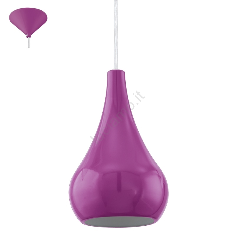 Lampadario EGLO 92945 – 3 Luci E14 – Colore Viola – Design Moderno Per Interni - 2