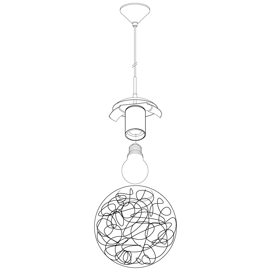 Eglo - Lampadario 1xE27/60W/230V