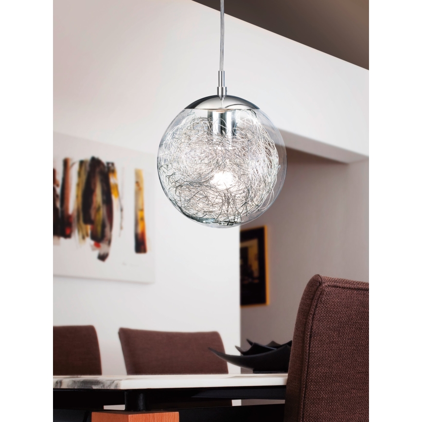 Eglo 93073 - Lampadario LUBERIO 1xE27/60W/230V Ø 25 cm