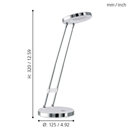 Eglo 93077 - Lampada LED da tavolo GEXO LED/3W/230V
