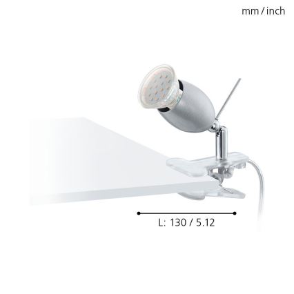 Eglo - Lampada LED con morsetto 1xGU10/3W/230V