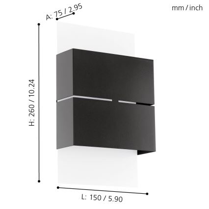 Eglo - Illuminazione LED da esterno 2xLED/2,5W/230V