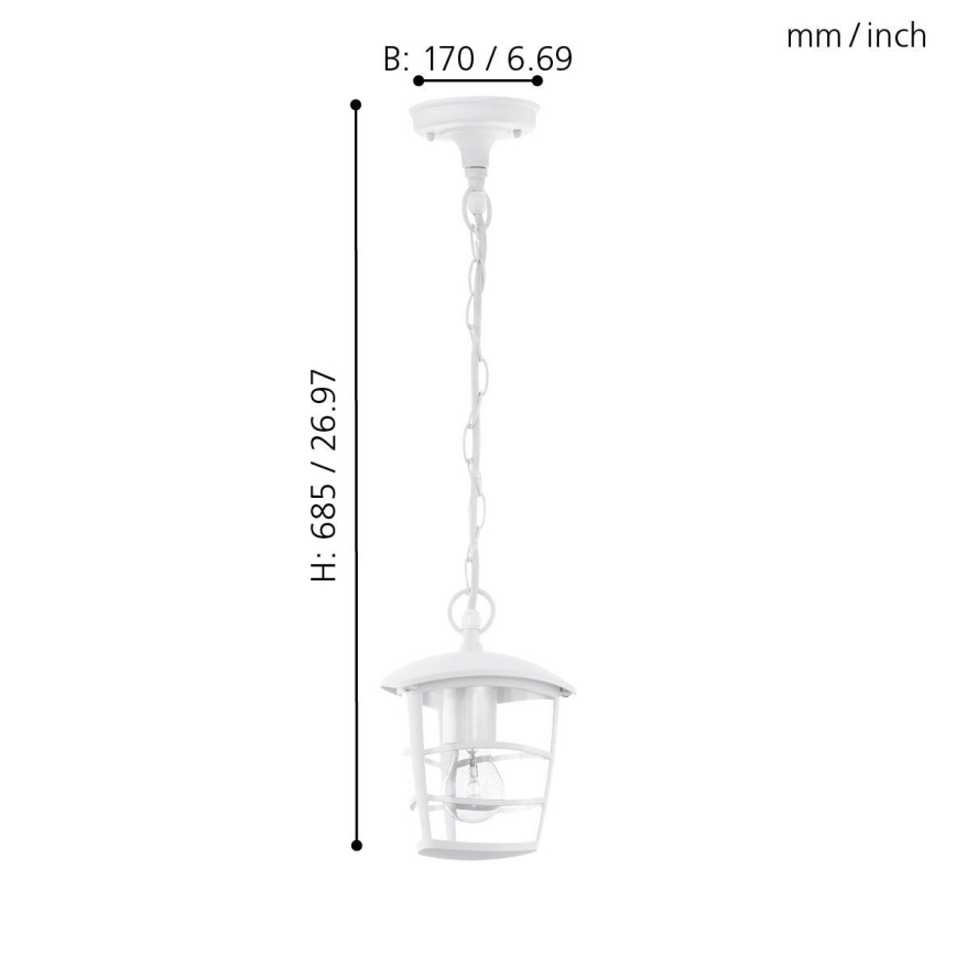 Eglo - Lampadario LED da esterno 1xE27/8,5W/230V
