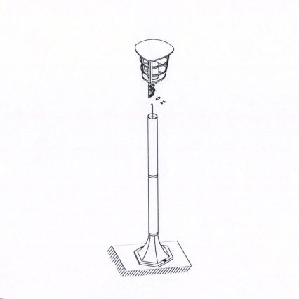 Eglo - Lampada LED da esterno 1xE27/8,5W/230V IP44 nera