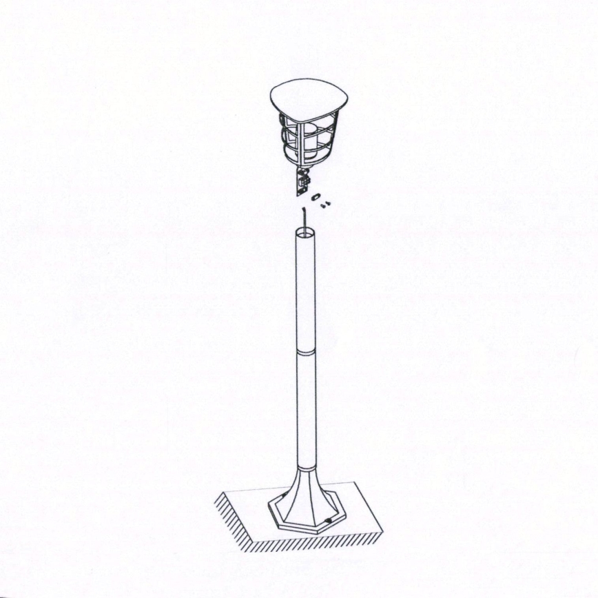 Eglo - Lampada LED da esterno 1xE27/8,5W/230V IP44 nera