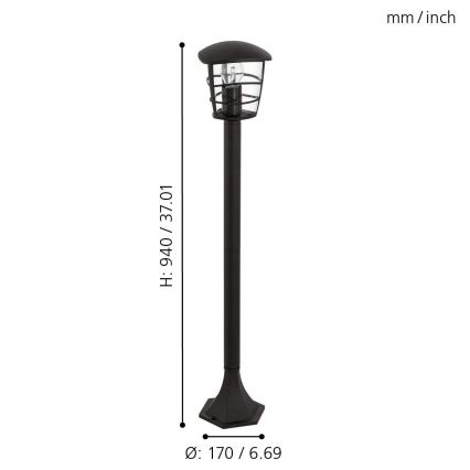 Eglo - Lampada LED da esterno E27/8,5W/230V