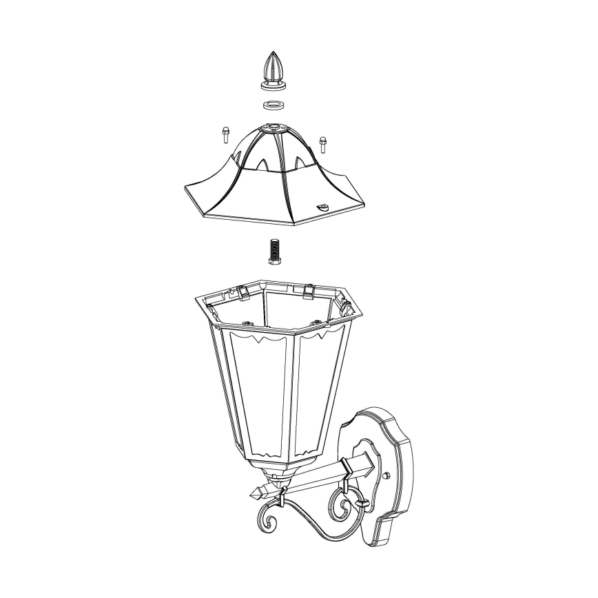 Eglo - Lampada da parete esterna 1xE27/60W/230V IP44