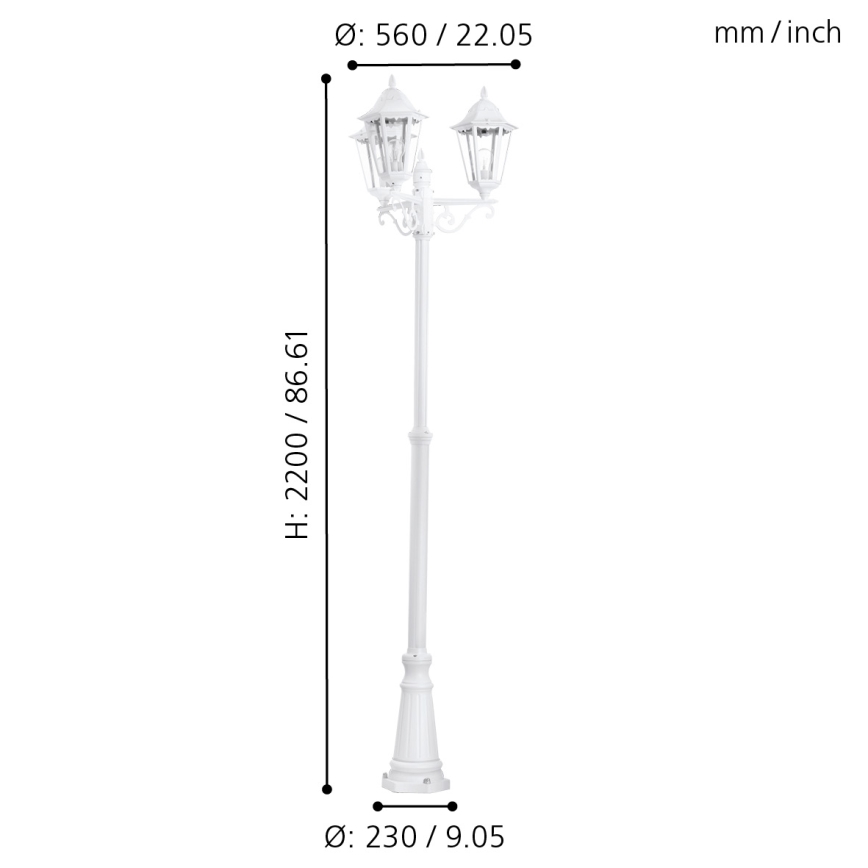 Eglo Lampada da esterno 3xE27/60W/230V