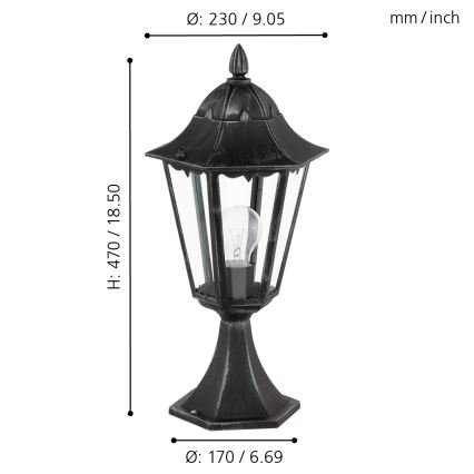 Eglo - Lampada da esterno 1xE27/60W/230V