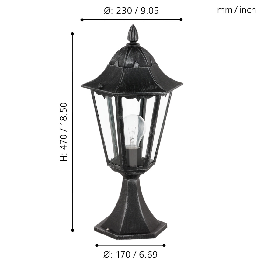 Eglo - Lampada da esterno 1xE27/60W/230V