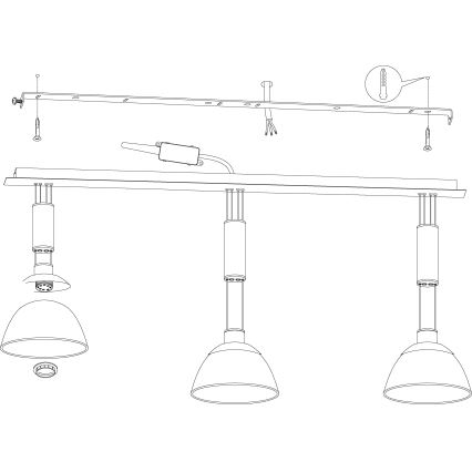 Eglo 93468 - Lampada LED a sospensione MONTEFIO 3xLED/6W/230V