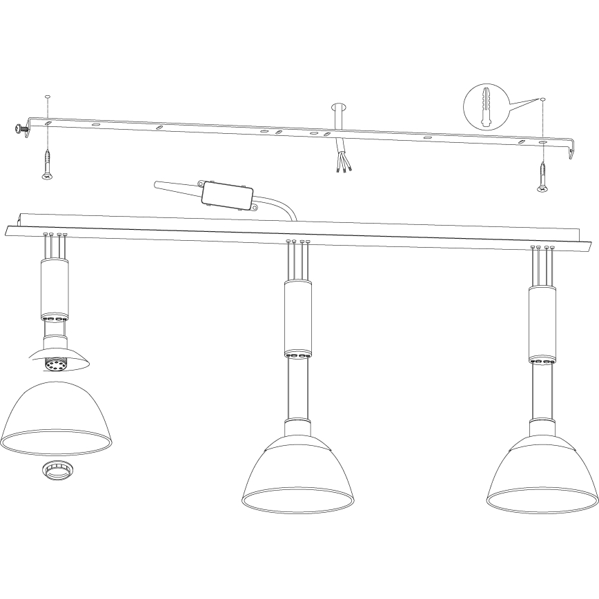 Eglo 93468 - Lampada LED a sospensione MONTEFIO 3xLED/6W/230V