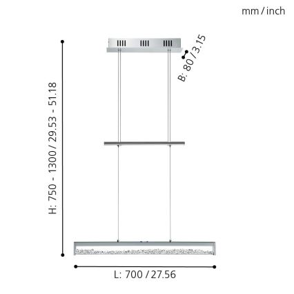 Eglo - Lampada LED dimmerabile LED/24W/230V