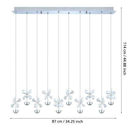 Eglo - Lampada a sospensione LED con cavo LED/25W/230V