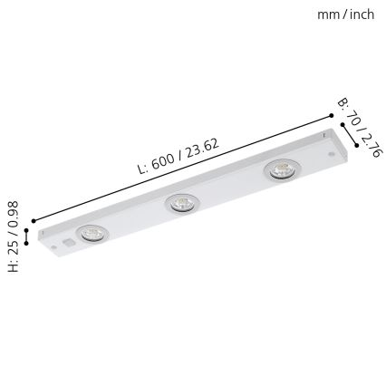 Eglo - Faretto LED 3xLED/2,3W/230V