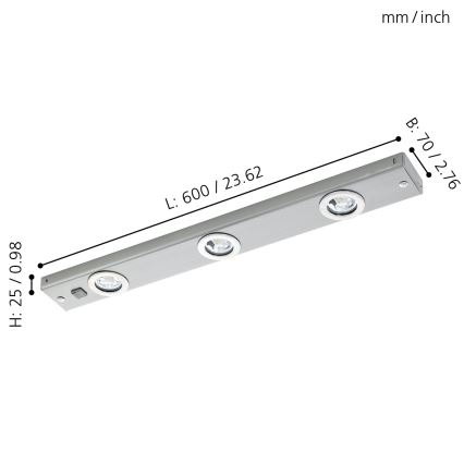 Eglo - Faretto LED 3xLED/2,3W/230V