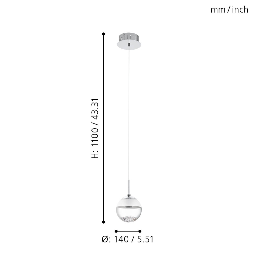 Eglo - Lampada LED a sospensione 1xLED/5W/230V