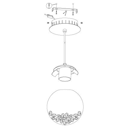 Eglo - Lampada LED a sospensione 1xLED/5W/230V