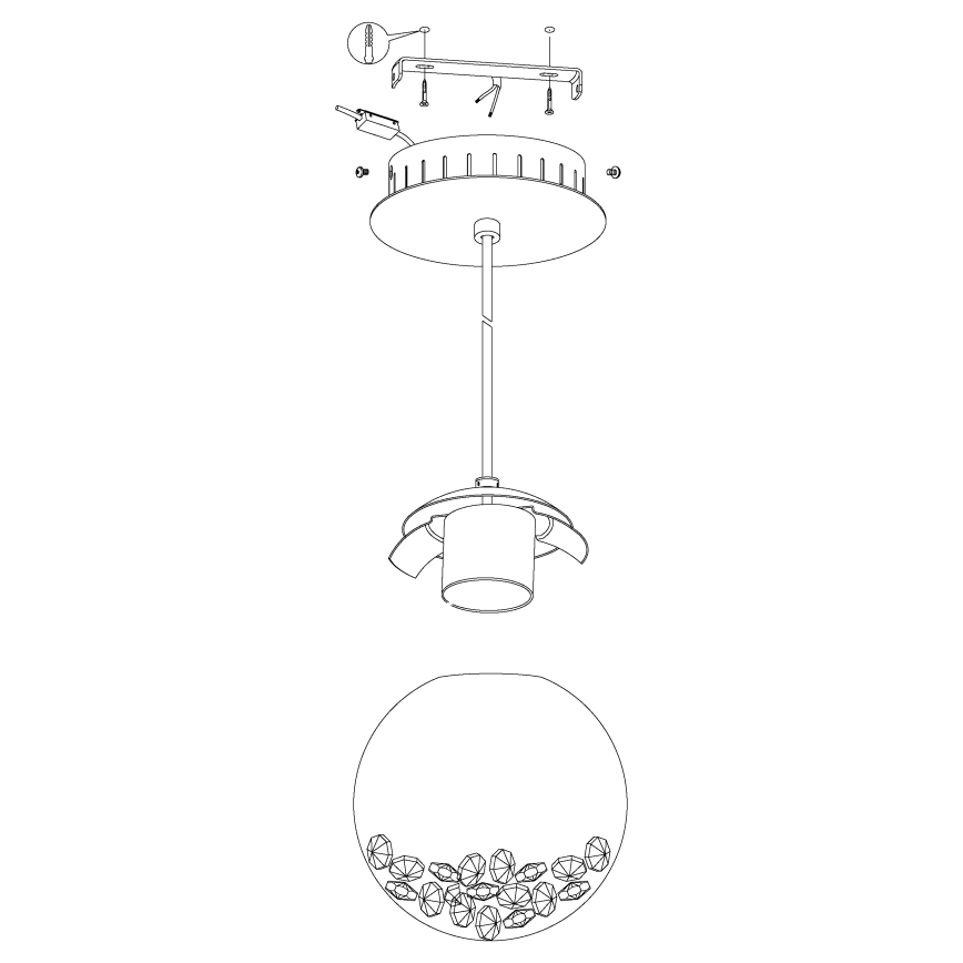 Eglo - Lampada LED a sospensione 1xLED/5W/230V