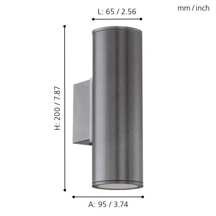 Eglo - Illuminazione LED da esterno 2xGU10/3W/230V