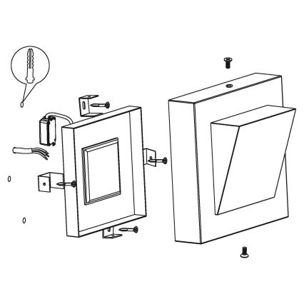 Eglo 94114 - lampada da esterno GALARY 1 a LED/3,7W/230V IP44