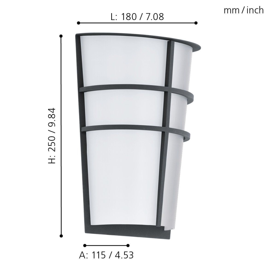 Eglo 94138 - Applique da esterno a LED BREGANZO 2xLED/2,5W/230V IP44