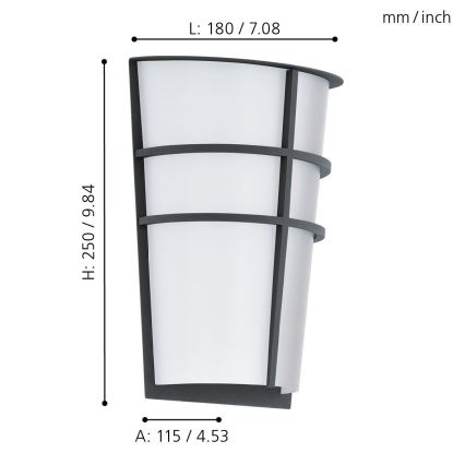 Eglo - Illuminazione LED da esterno 2xLED/2,5W/230V IP44