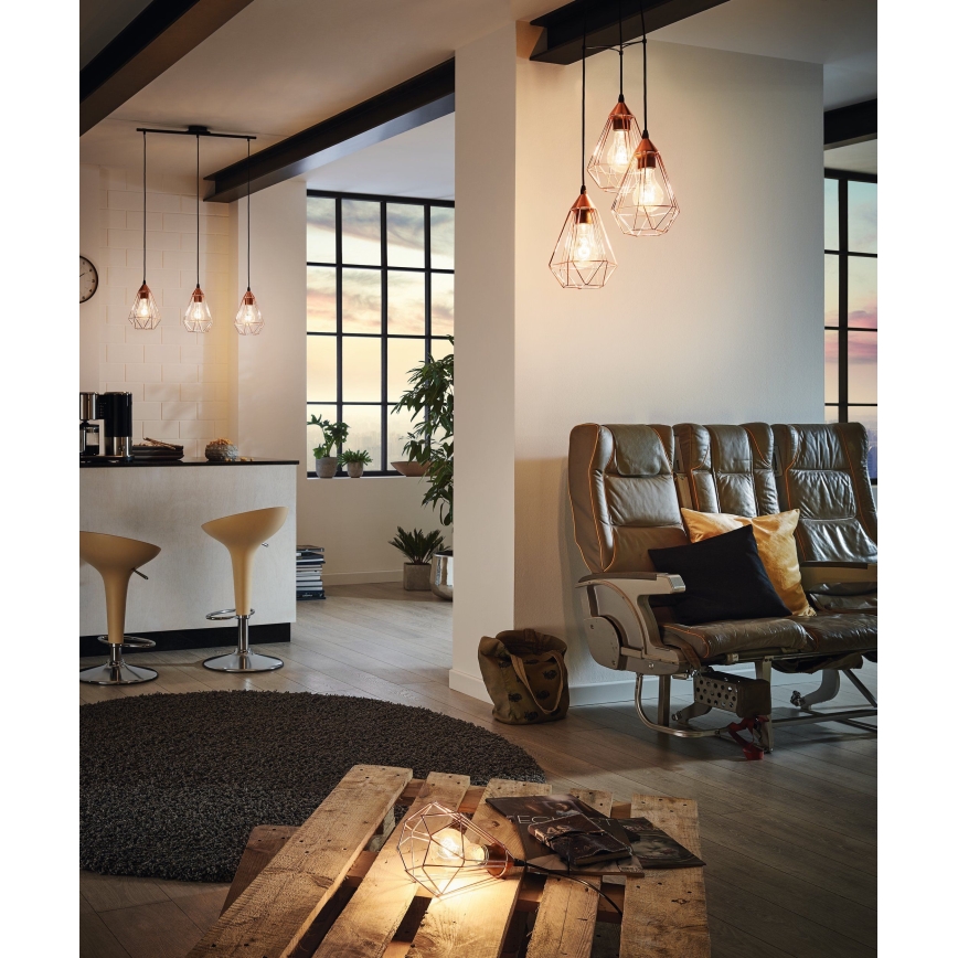 Eglo 94197 - Lampada da tavolo con spina TARBES 1xE27/60W/230V