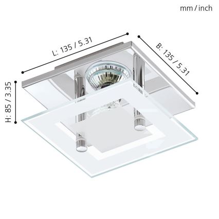 Eglo - Plafoniera LED 1xGU10-LED/3W/230V