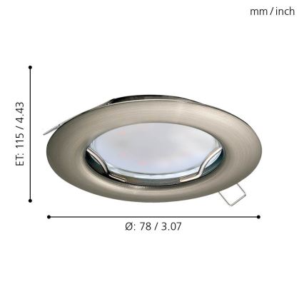 Eglo - SET 3pz Lampada LED da incasso PENETO 3xGU10-LED/3W/230V