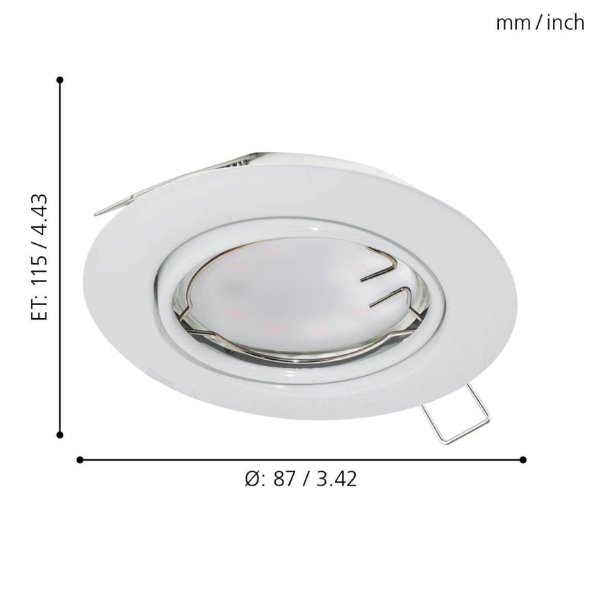 Eglo - Lampada LED da incasso 1xGU10-LED/5W/230V