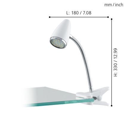 Eglo - Lampada LED con morsetto 1xGU10-LED/3W/230V