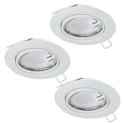 Eglo - KIT 3x Lampada LED da incasso PENETO 3xGU10-LED/5W/230V