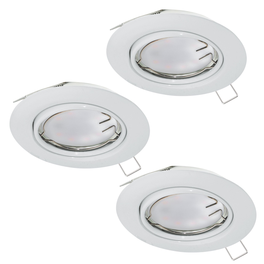Eglo - KIT 3x Lampada LED da incasso PENETO 3xGU10-LED/5W/230V