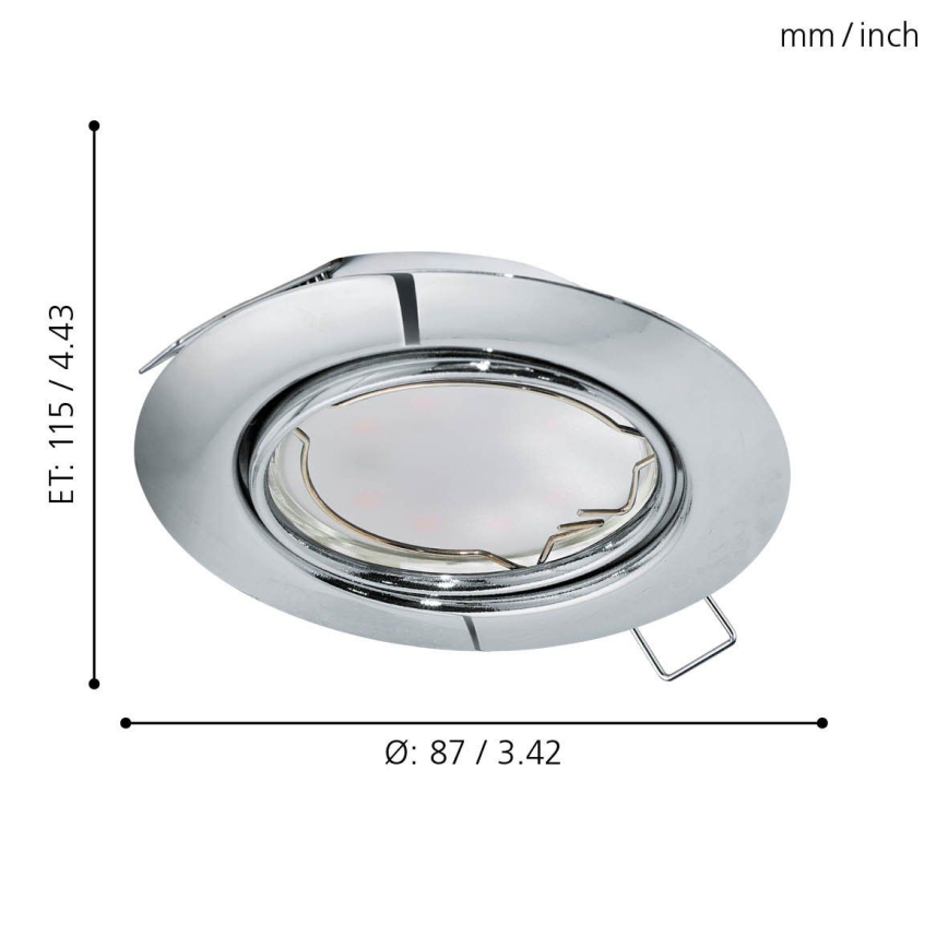 Eglo - SET 3pz Lampada LED da incasso PENETO 3xGU10-LED/5W/230V