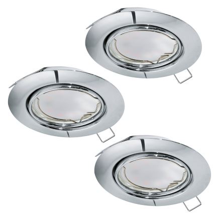 Eglo - Set da 3 faretti da incasso LED PENETO 1x GU10-LED/5W/230V