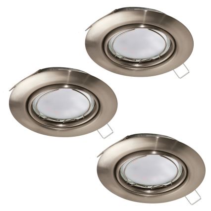 Eglo - IT 3x Lampada LED da incassoPENETO 3xGU10-LED/5W/230V