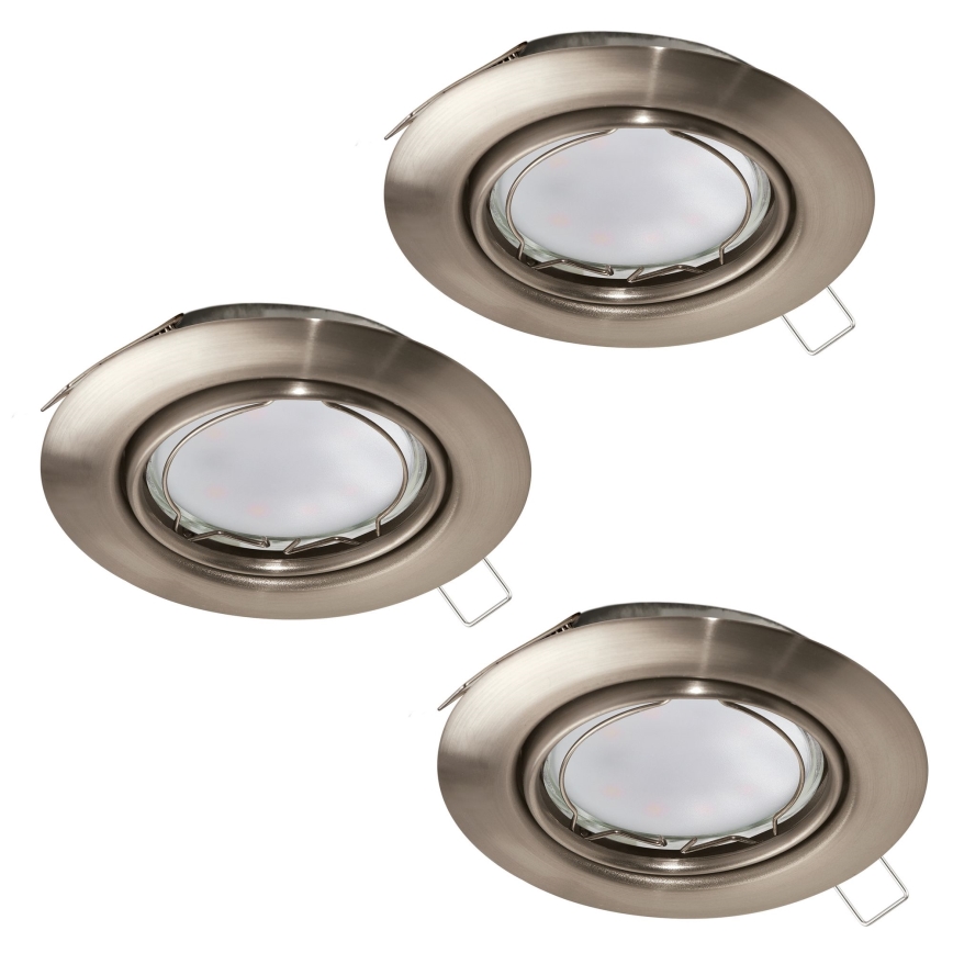 Eglo - IT 3x Lampada LED da incassoPENETO 3xGU10-LED/5W/230V