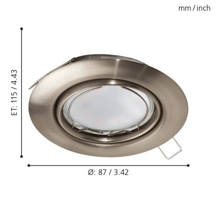 Eglo - Confezione da 3 faretti LED da incasso PENETO 1xGU10-LED/5W/230V
