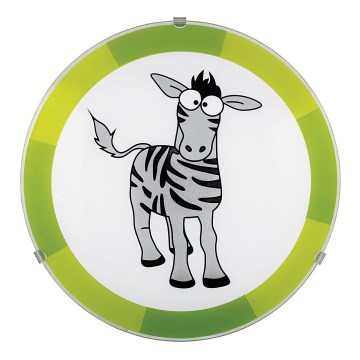 Eglo 94458 - Plafoniera per bambini BIUBIU 1xE27/60W/230V ZEBRA